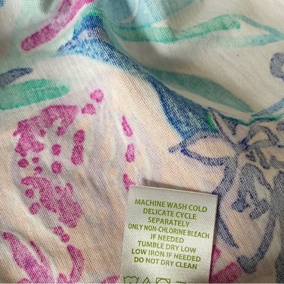 Lilly Pulitzer Floral Sleeveless Billie Ruffle Dress Mermaid In The Shade XS - Picture 7 of 11